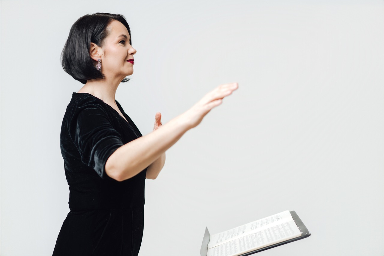 Choir rehearsal led by Urška Štampe